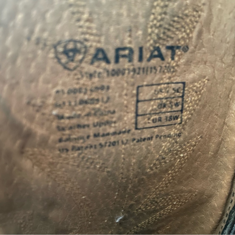 Ladies Ariat Heritage R Toe Boots 7.5C - Picture 5 of 6